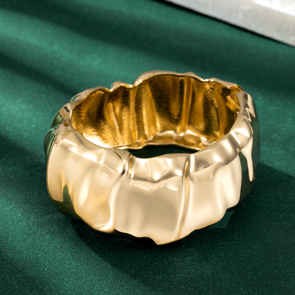 Irregular Open Wide Bracelet Female Exaggerated Twin