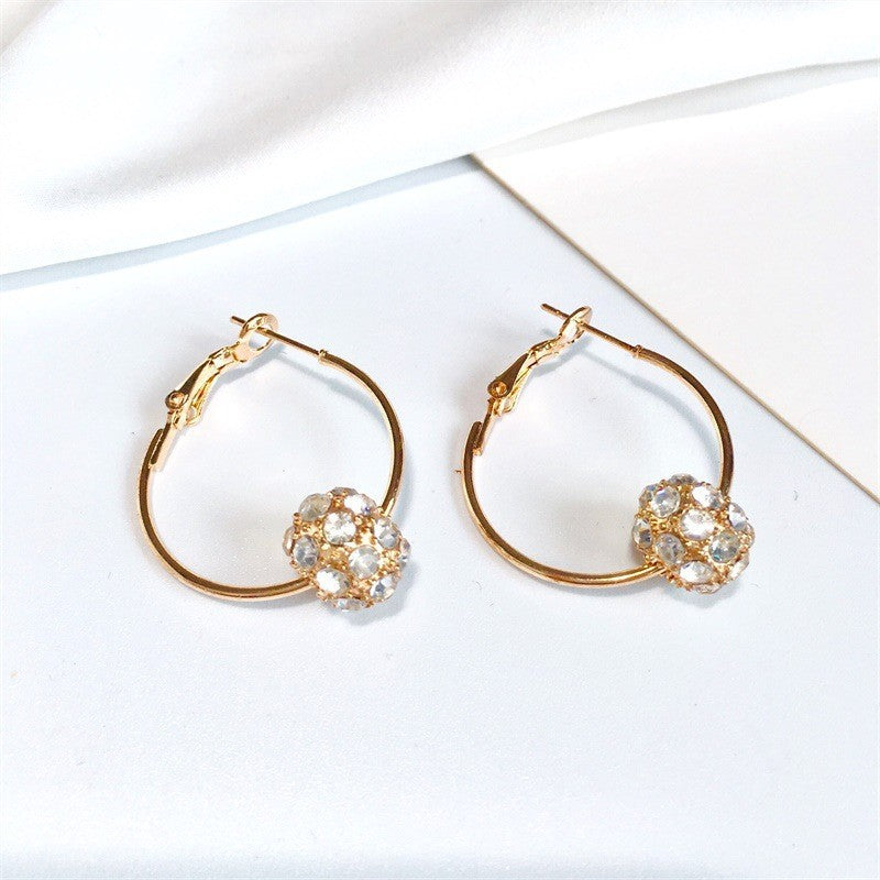Fashion Simple Lucky Colorful Diamond Earrings