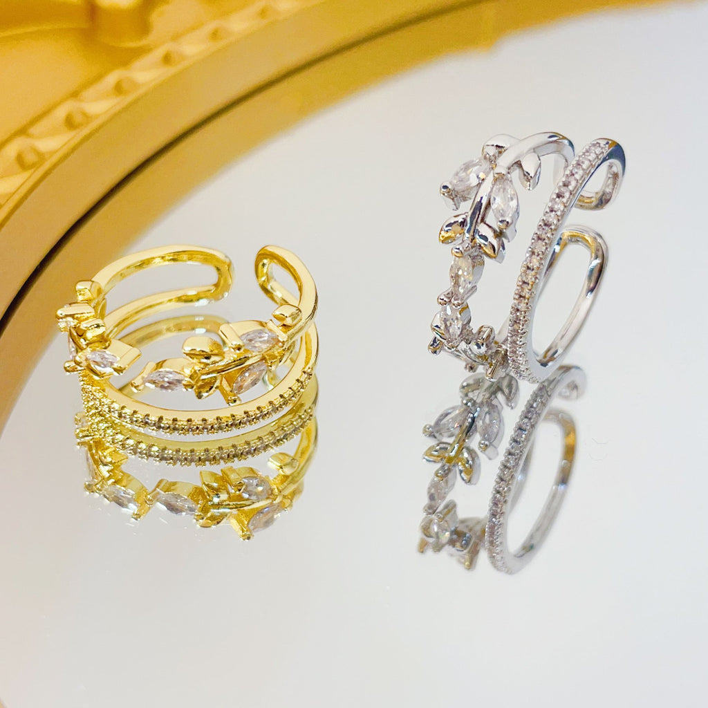 Women's Versatile Fashion Japanese And Korean Style Leaf Ring
