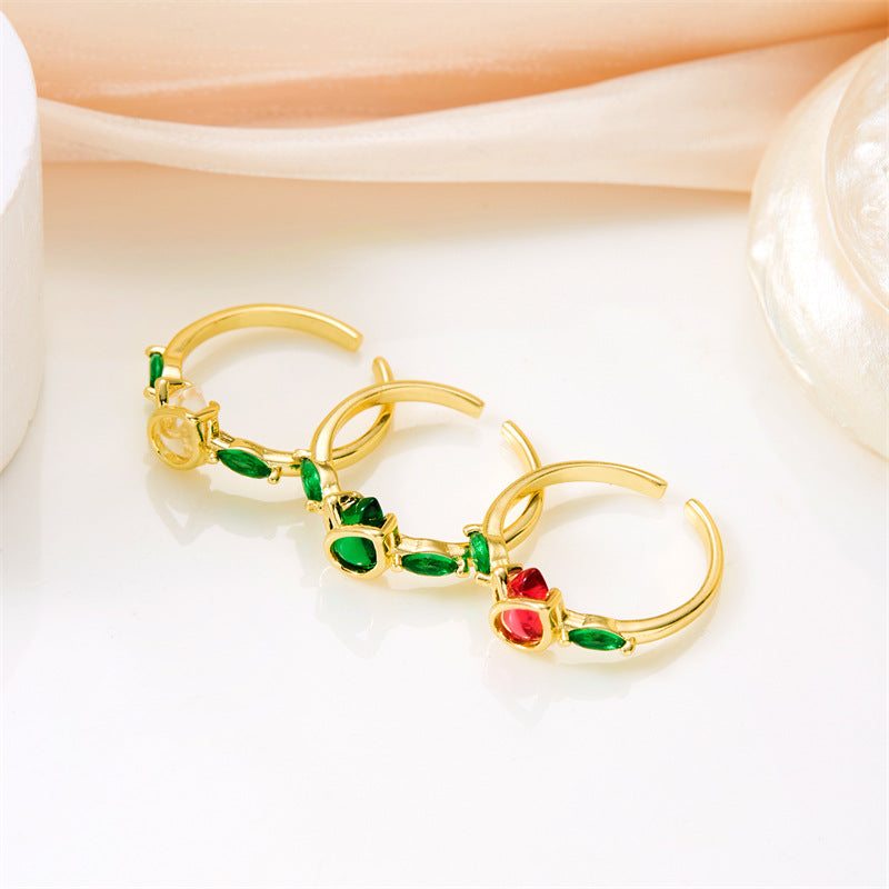 European And American Ornament Tulip Flower Ring Fashion Sweet Flower