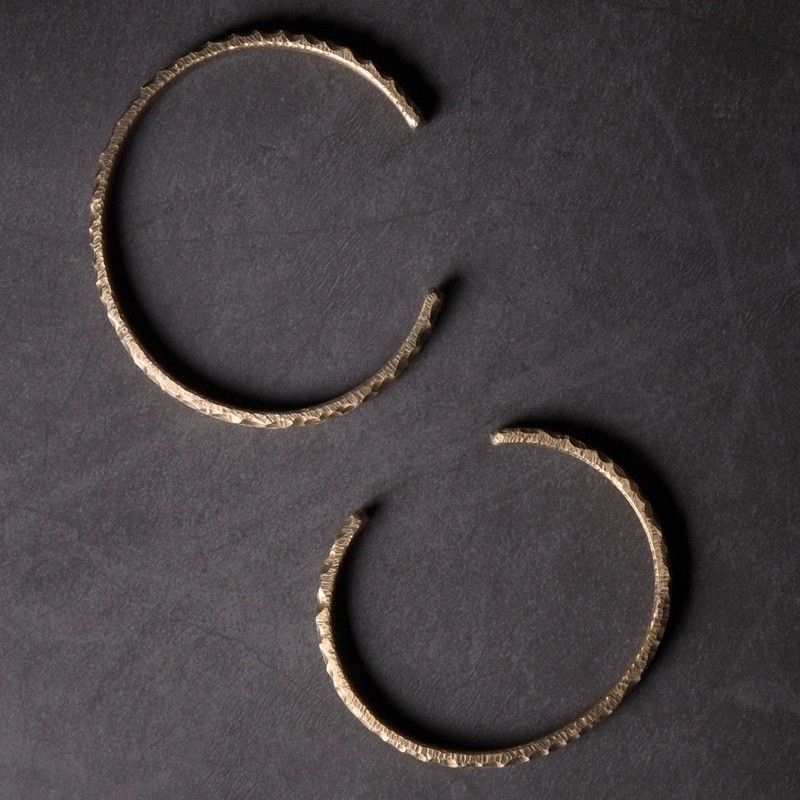 Neutral Retro Vintage Versatile Couple Hammered Bracelet