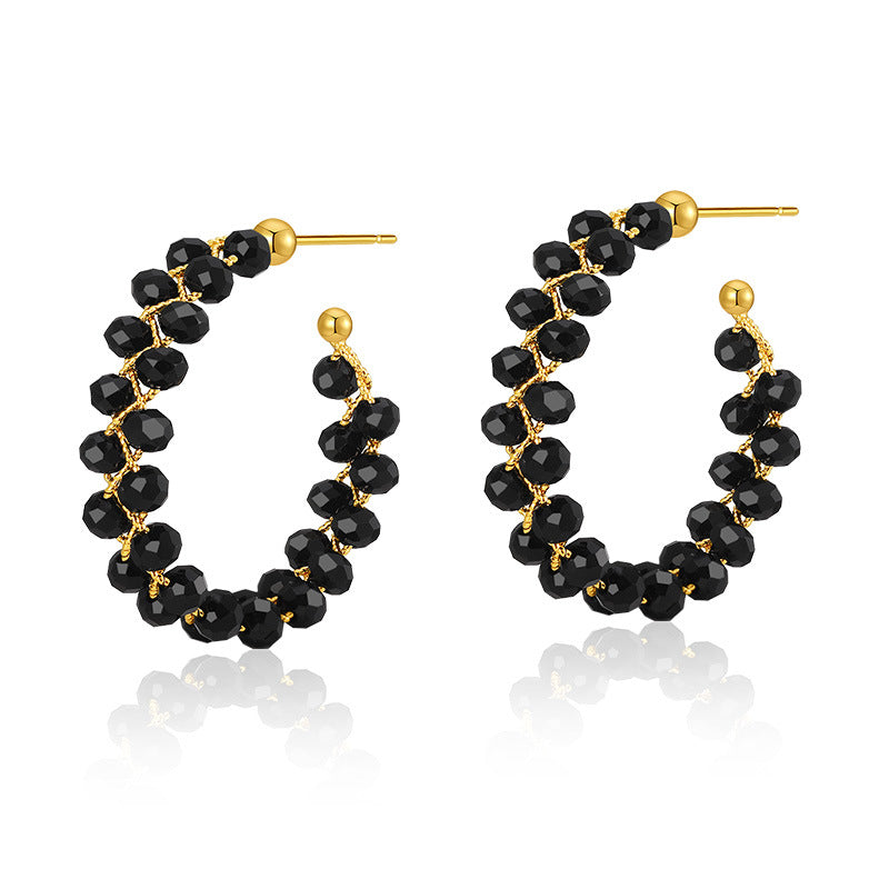 Fashion Business Commute Women's Brass 18K Real Gold Earrings