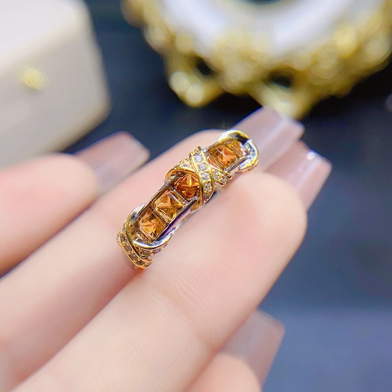 Natural Citrine Ring For Women