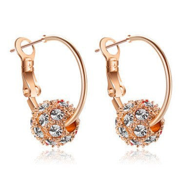 Fashion Simple Lucky Colorful Diamond Earrings