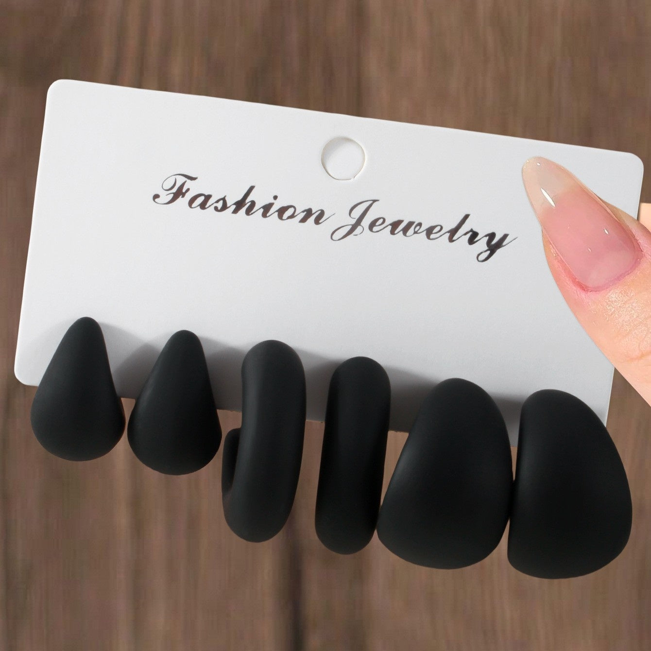 Golden Personality CCB Earrings Creative Double Circle Earring Set 3 Pairs