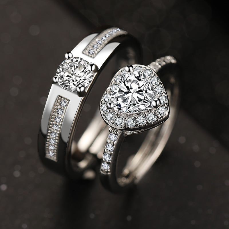 Fashion Simple New Princess Love Couple Rings