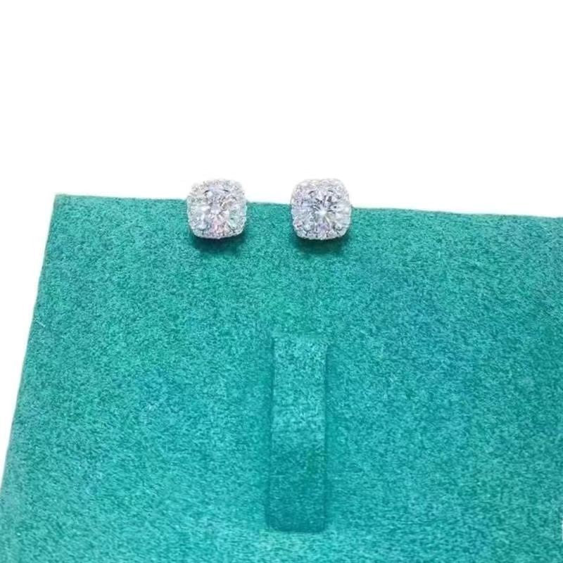 Women's Simple Fashionable And Versatile Zircon Necklace Stud Ring Set