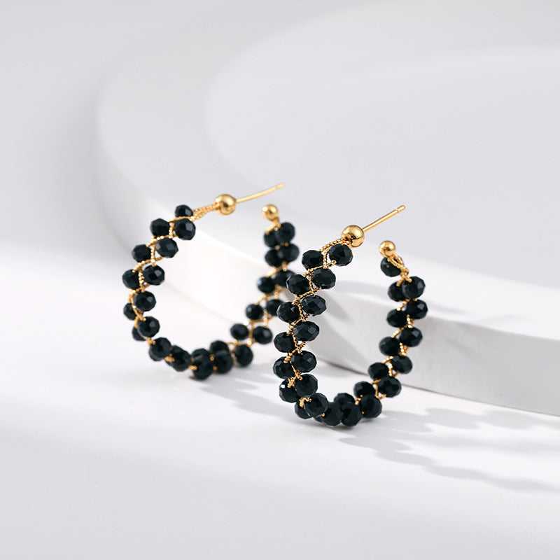 Fashion Business Commute Women's Brass 18K Real Gold Earrings