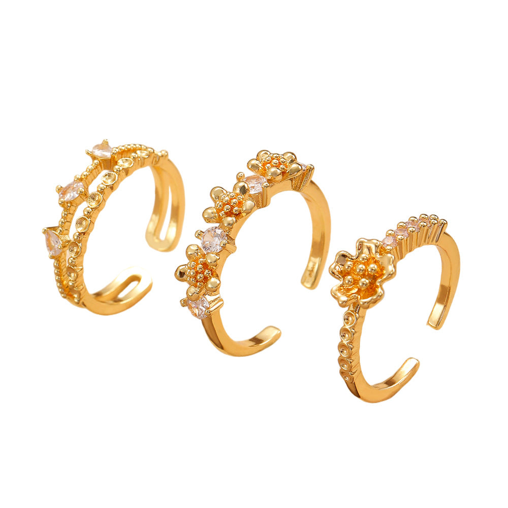 Simple And Sweet Three-piece Ring