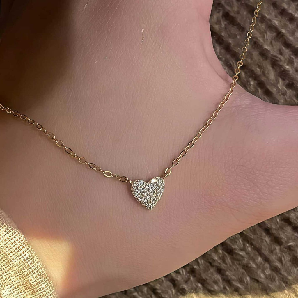 Love Necklace S925 Sterling Silver Plated 18K Gold