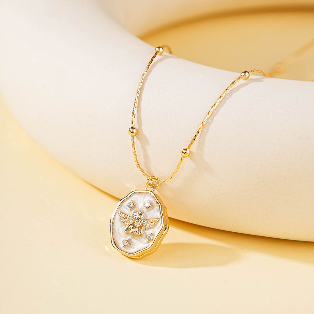 Angel Photo Opening And Closing Box, Cute Pet Photo Frame, Vintage Necklace