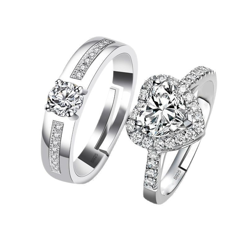 Fashion Simple New Princess Love Couple Rings