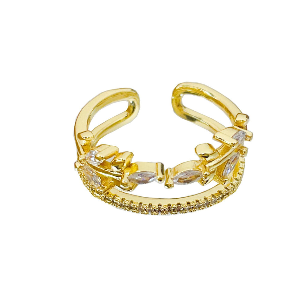 Women's Versatile Fashion Japanese And Korean Style Leaf Ring