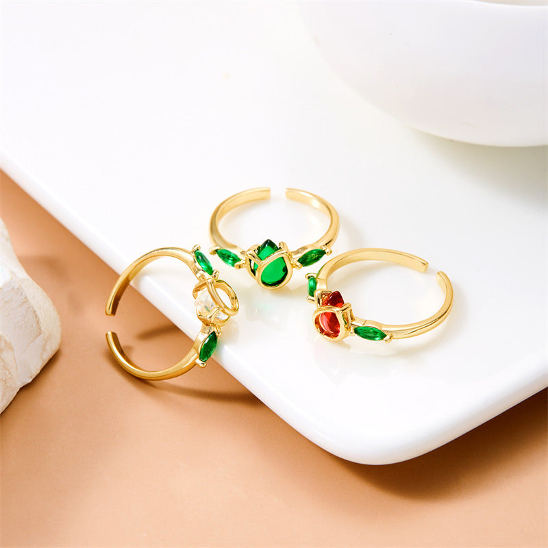 European And American Ornament Tulip Flower Ring Fashion Sweet Flower