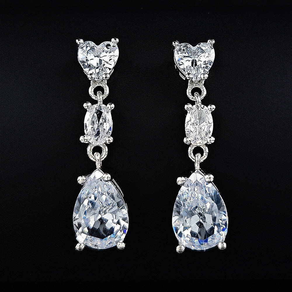 Exquisite Zircon Drop Earrings For Women