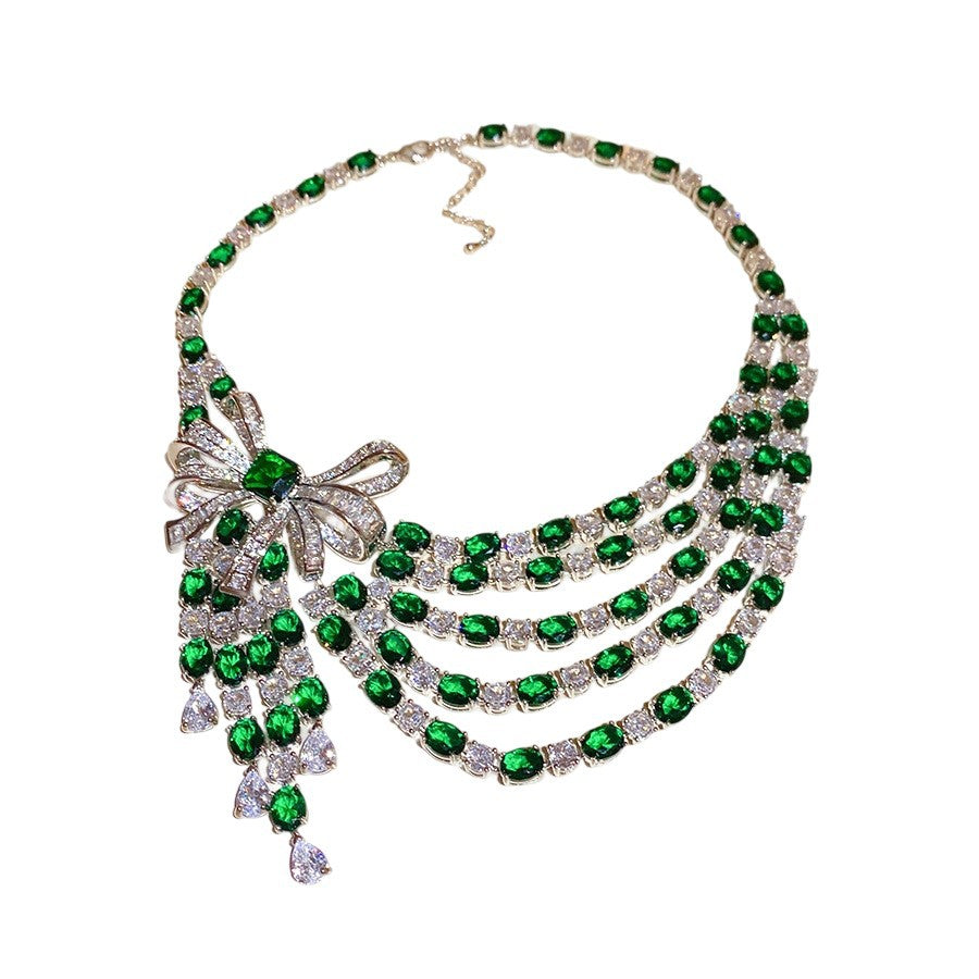 Oval Bow Pendant Necklace