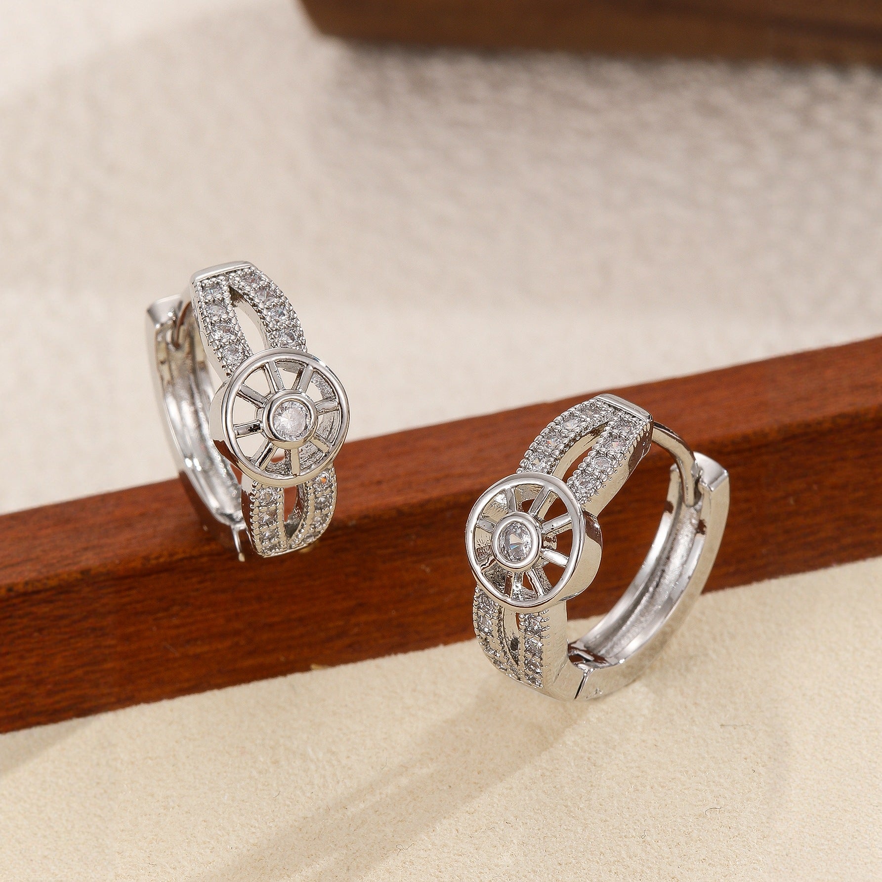 Simple Copper Gold-plated Hollow Earrings