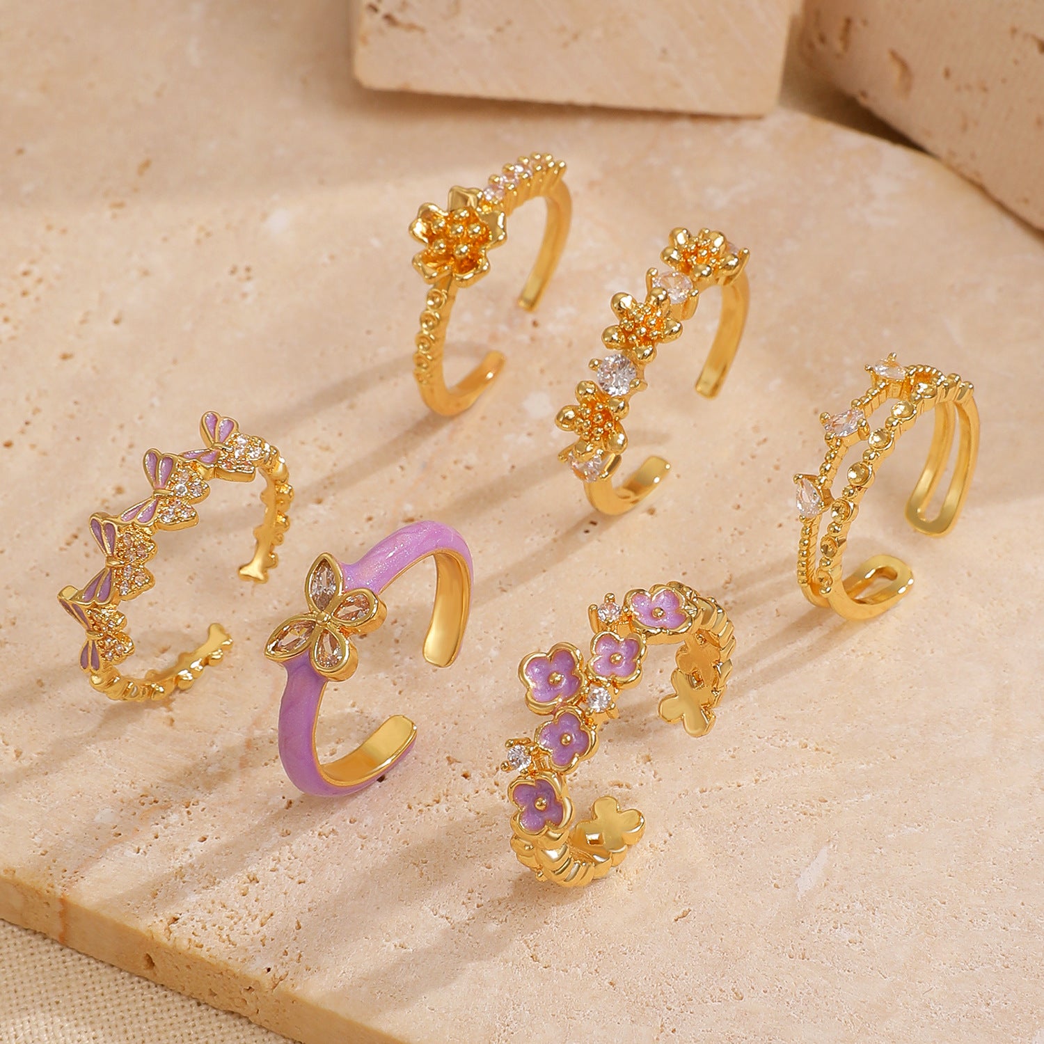 Simple And Sweet Three-piece Ring