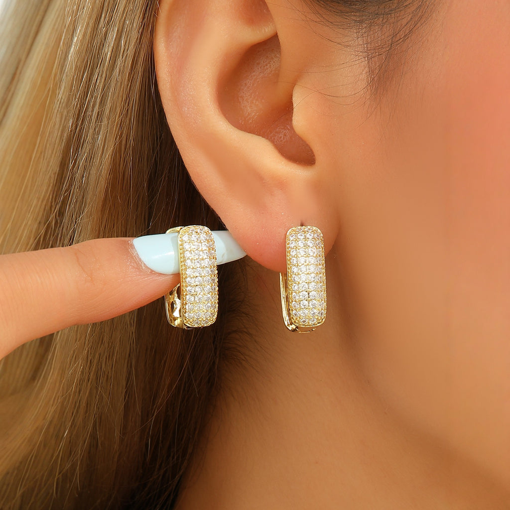 Fashionable And Minimalist Zircon Ear Buckle