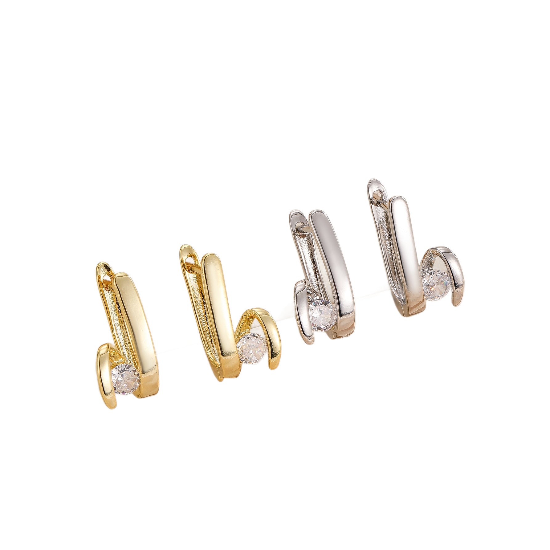 Fashionable And Minimalist Circular Zircon Personalized Geometric Ear Buckle