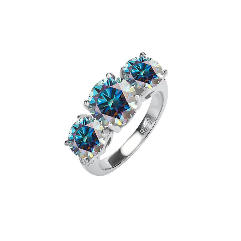 Moissanite Women's Ring High-end Silver Jewelry Accessories