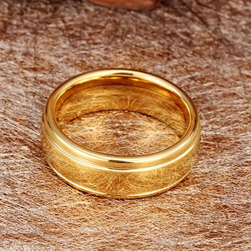 Fashion Creative Gold Stainless Steel Ring