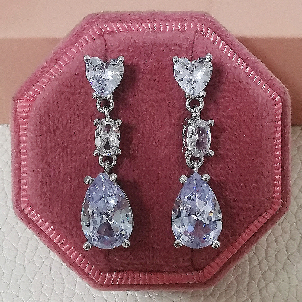 Exquisite Zircon Drop Earrings For Women