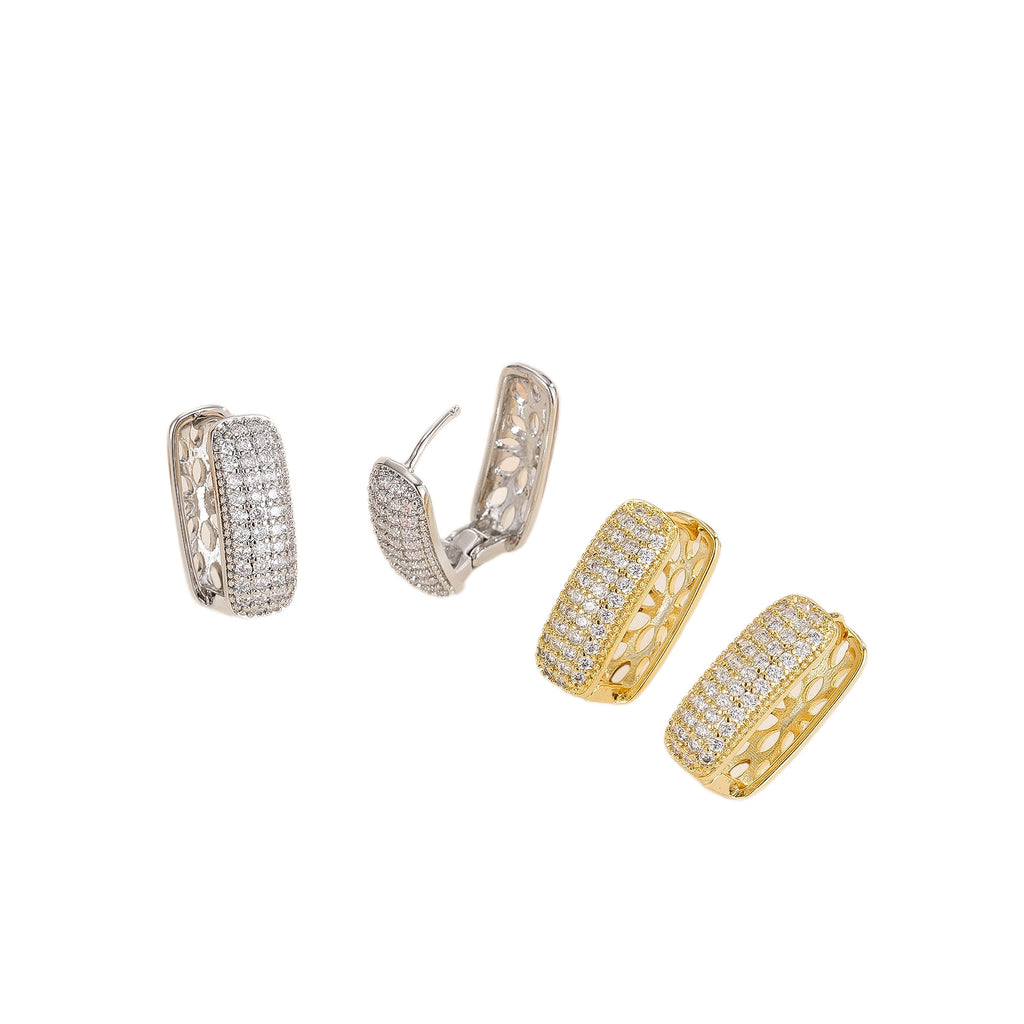 Fashionable And Minimalist Zircon Ear Buckle