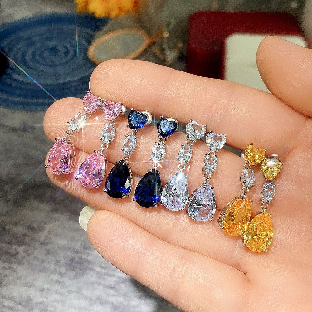 Exquisite Zircon Drop Earrings For Women